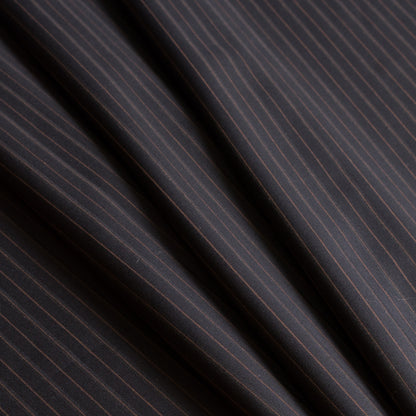 Quality Blue/Orange Pinstriped Super 180 Wool Suiting Folded