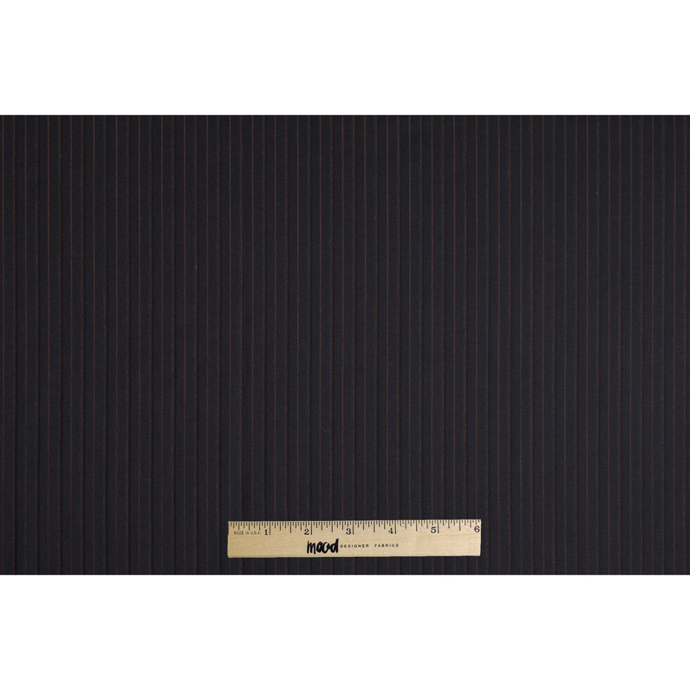 Quality Blue/Orange Pinstriped Super 180 Wool Suiting Full