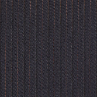 Quality Blue/Orange Pinstriped Super 180 Wool Suiting