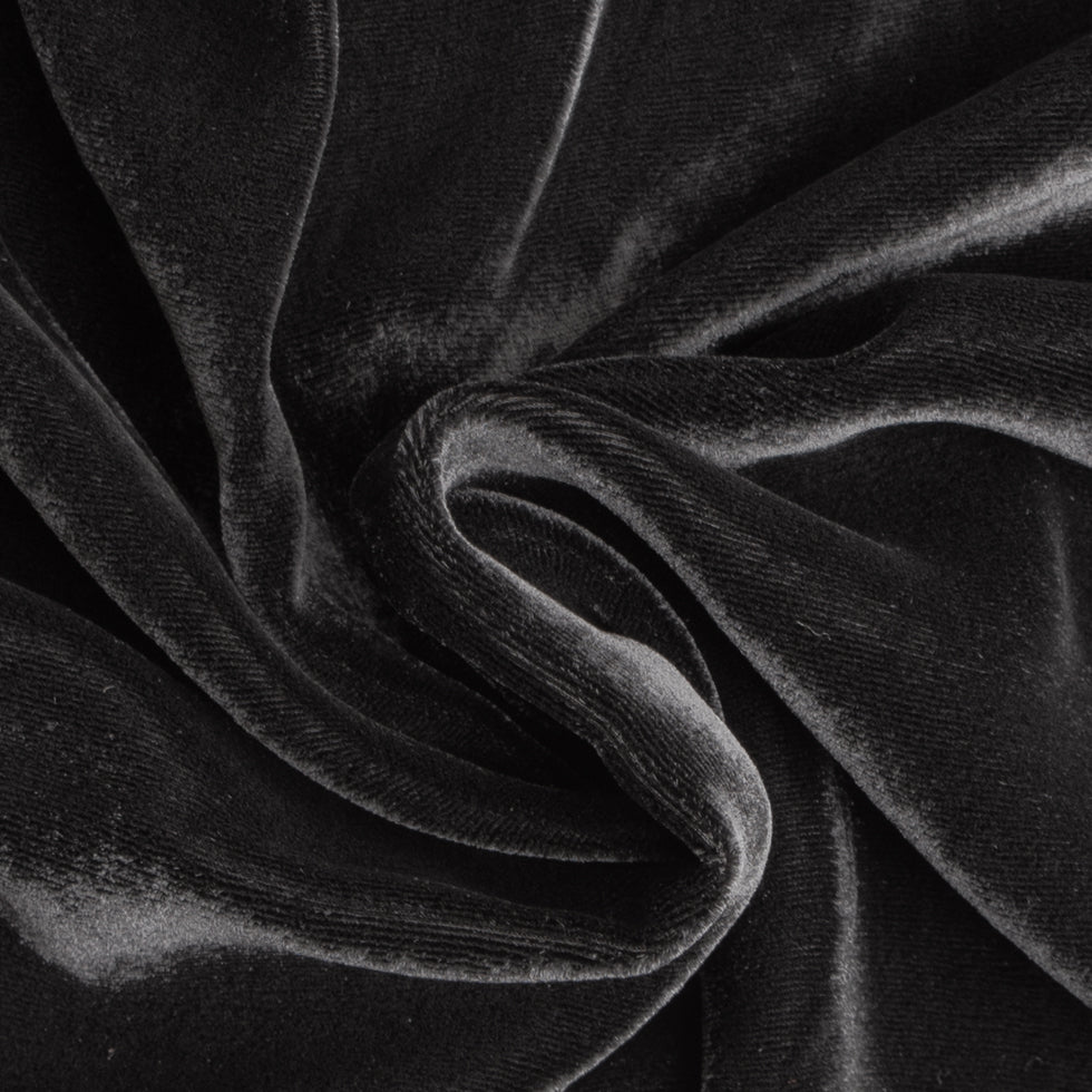 Soft Rayon-Silk Velvet - Black - Cicero Collection Full