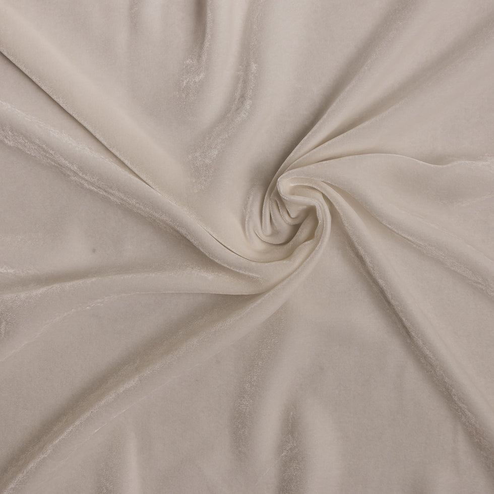 Ivory Soft Rayon-Silk Velvet