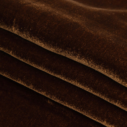 Soft Rayon-Silk Velvet - Rust Brown - Cicero Collection Detail