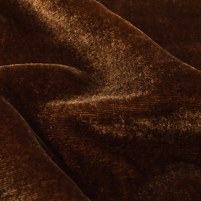 Soft Rayon-Silk Velvet - Rust Brown - Cicero Collection Full