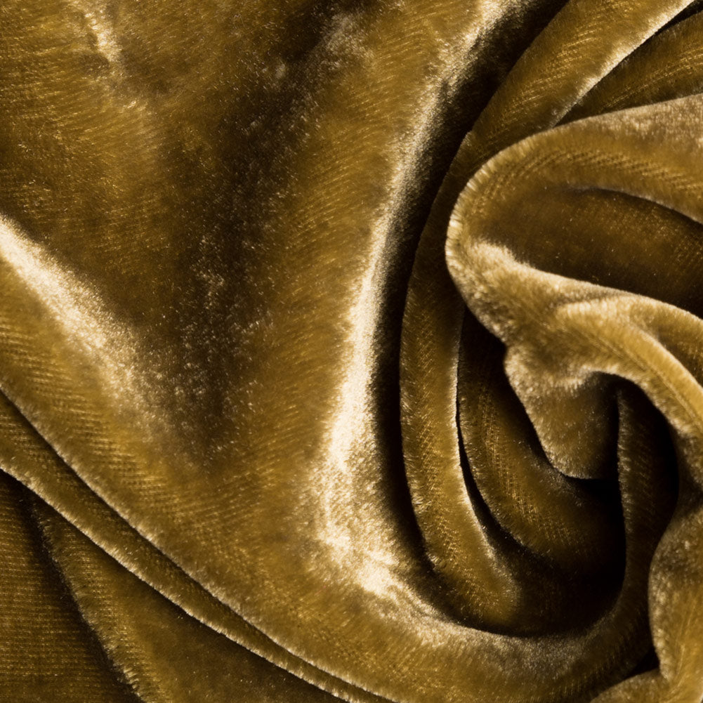 Soft Rayon-Silk Velvet - Sage - Cicero Collection - Detail