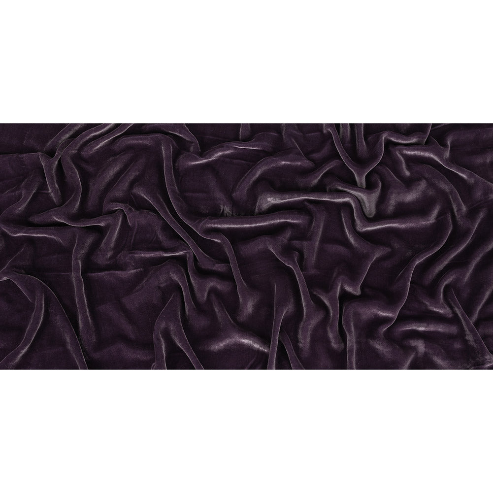 Cicero Gunmetal Soft Rayon-Silk Velvet - Folded