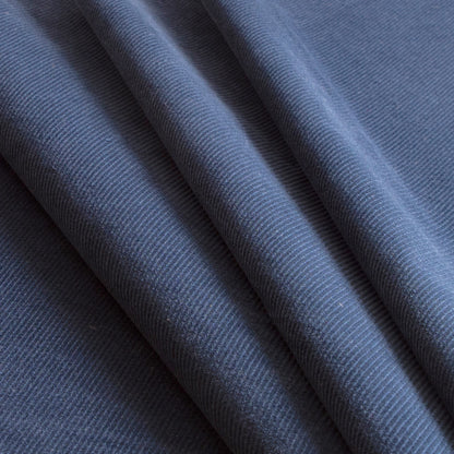 Deep Navy Cotton Twill Velvet Folded