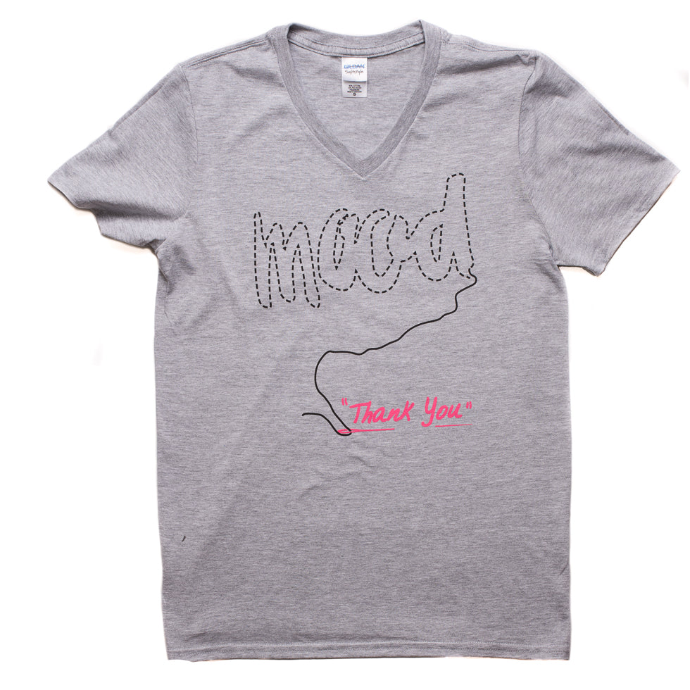 Gray/Pink "Thread" Mood T-shirt