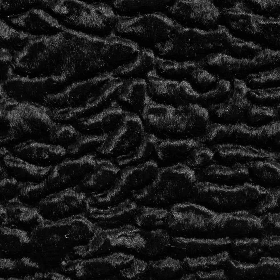 Faux Persian Lamb Fur - Black Full