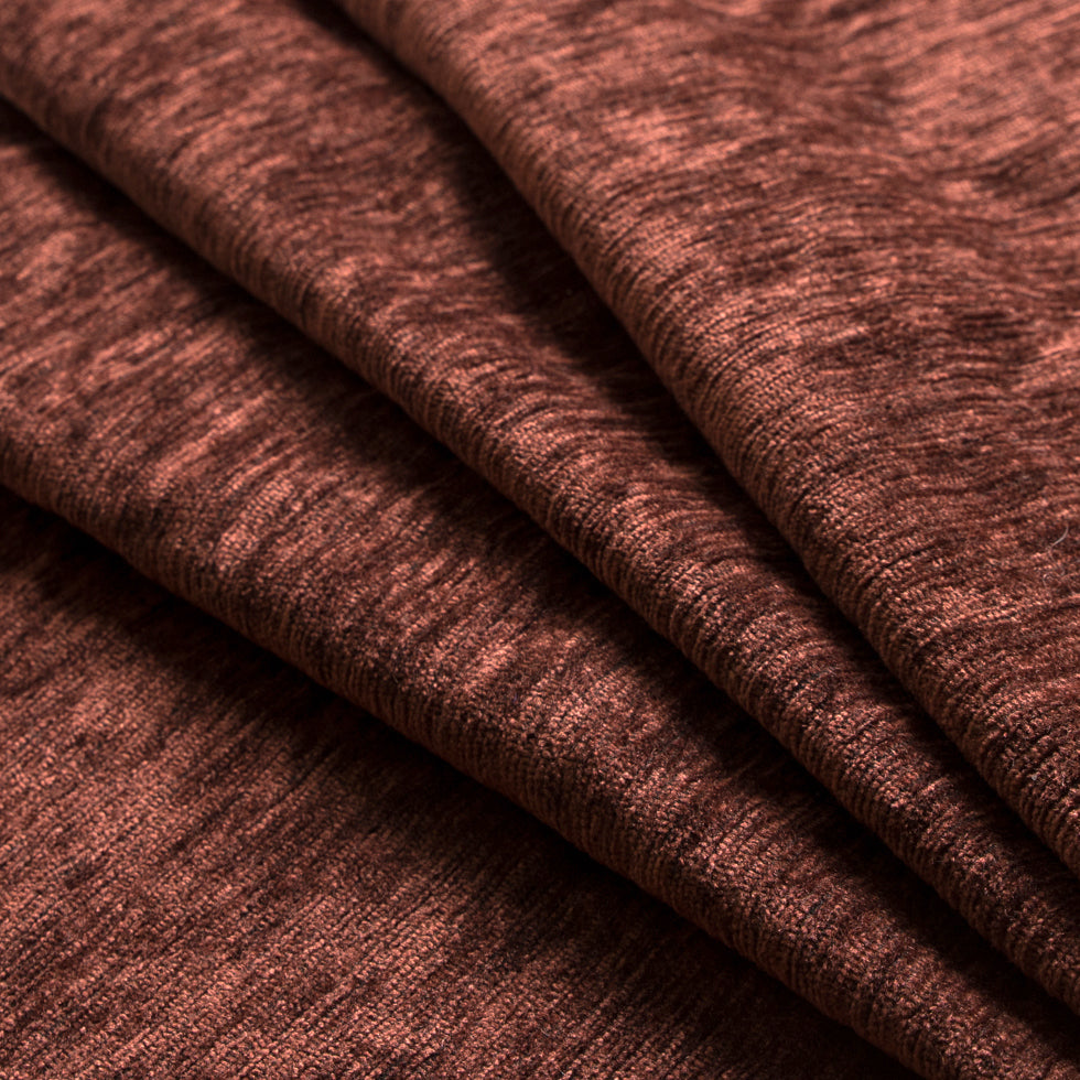 Rum Raisin Drapery Chenille Folded
