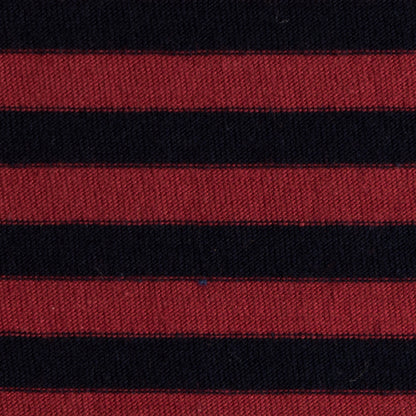 Red/Navy Striped Cotton Jersey Knit Detail