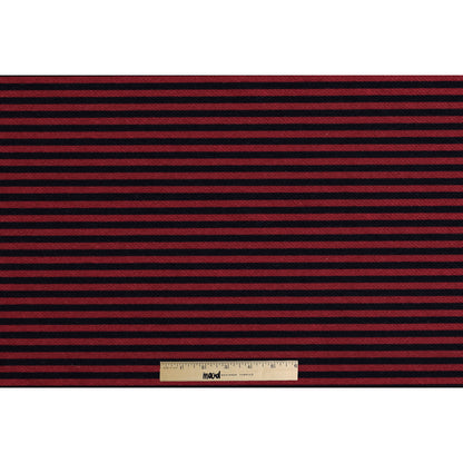 Red/Navy Striped Cotton Jersey Knit Full