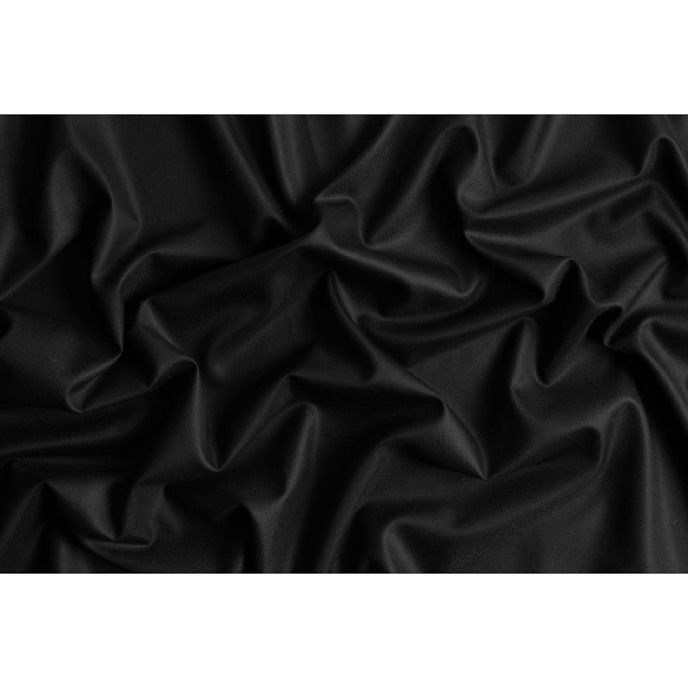 Super 160 Wool Suiting - Black Folded