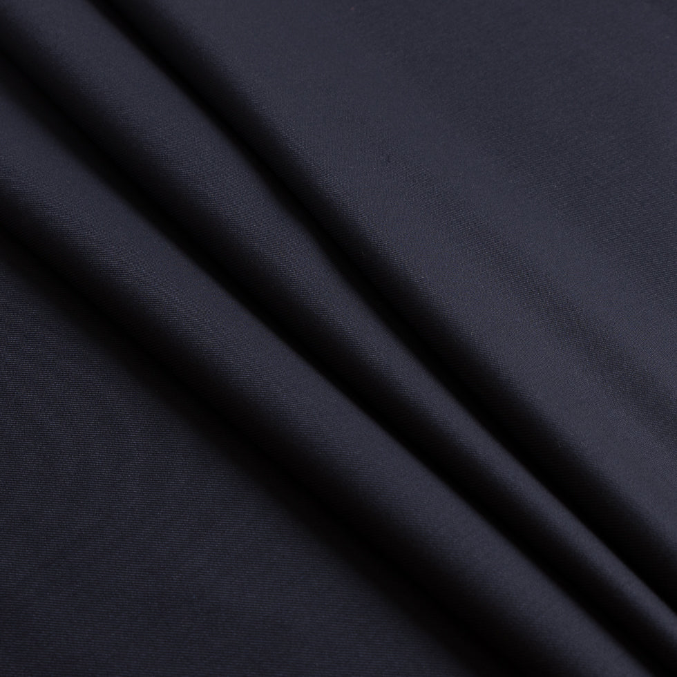 Super 160 Navy Wool Suiting - Folded