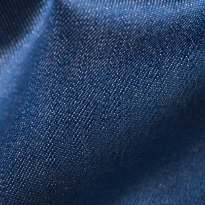 Japanese Palace Blue Stretch Cotton Denim Detail