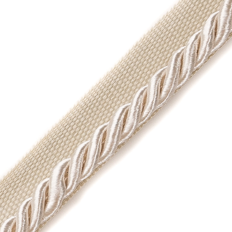 Ivory Cotton Blend Twisted Cord Trim - 0.25 - Detail