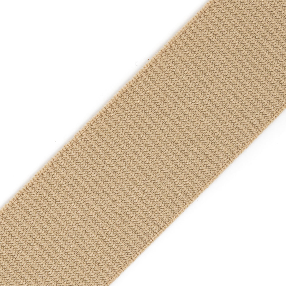 Khaki Stretch Grosgrain Ribbon - 1" Detail