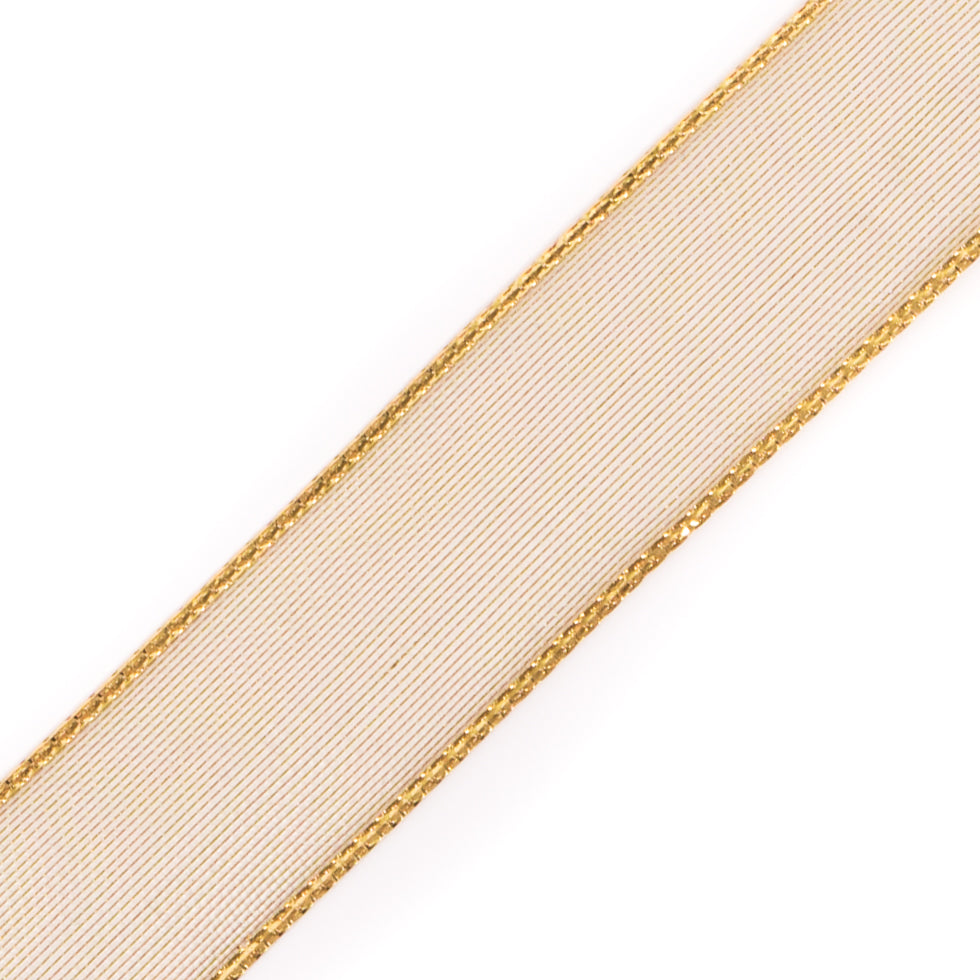 Gold Wire-Edge Ribbon - 0.75" Detail