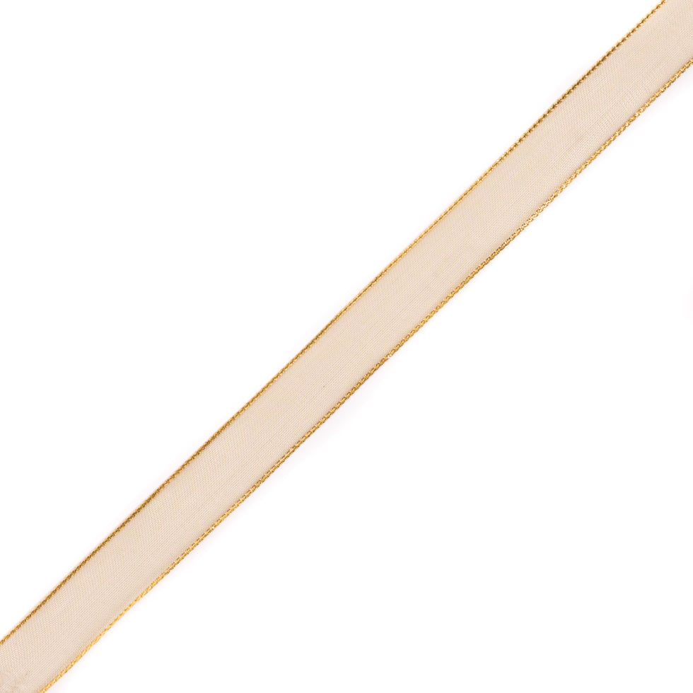 Gold Wire-Edge Ribbon - 0.75"