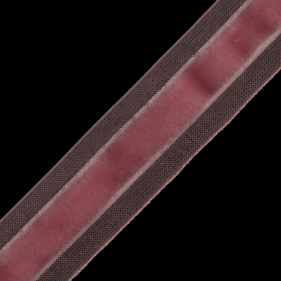 Pink Velvet and Sheer Ribbon - 0.625 - Detail