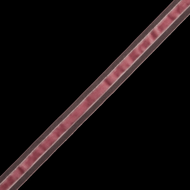 Pink Velvet and Sheer Ribbon - 0.625