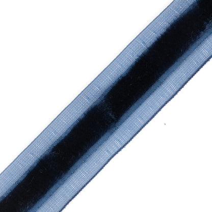 Navy Velvet and Sheer Ribbon - 0.625" Detail