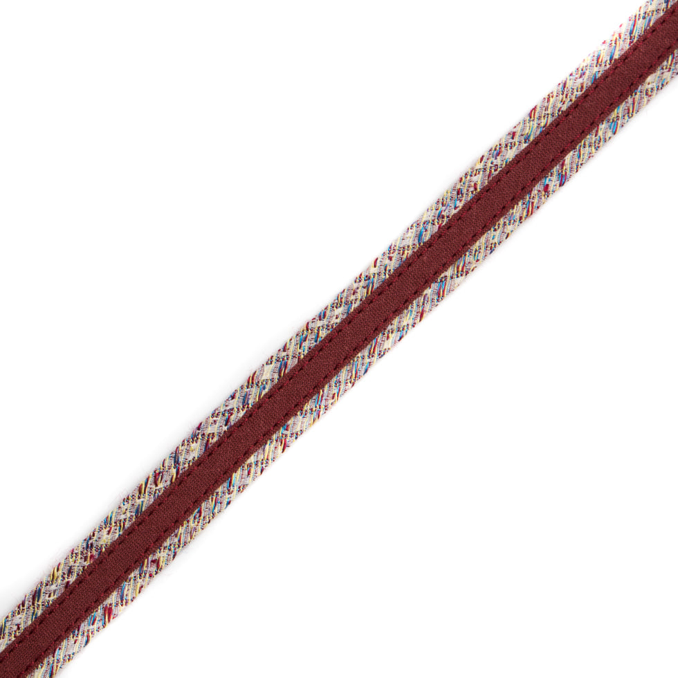 Italian Red Woven Fabric Trim - 0.625"
