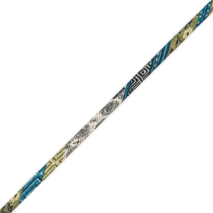 Blue and Green Printed Fabric Tubing - 0.25