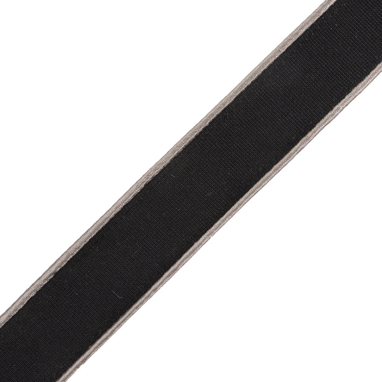 template--25130090922057__main-Black Grosgrain with Silver Satin Piped Edges - 1.25"