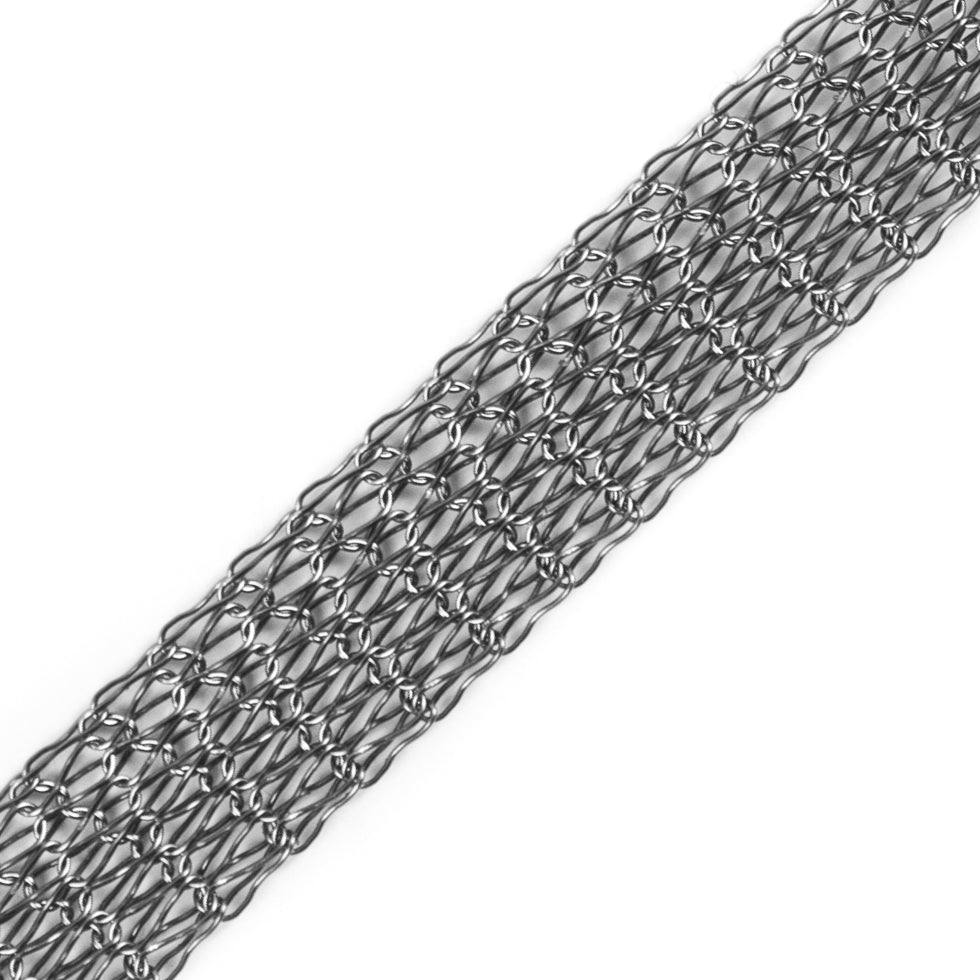 Pewter Knit Metal Trim - 0.375" Detail