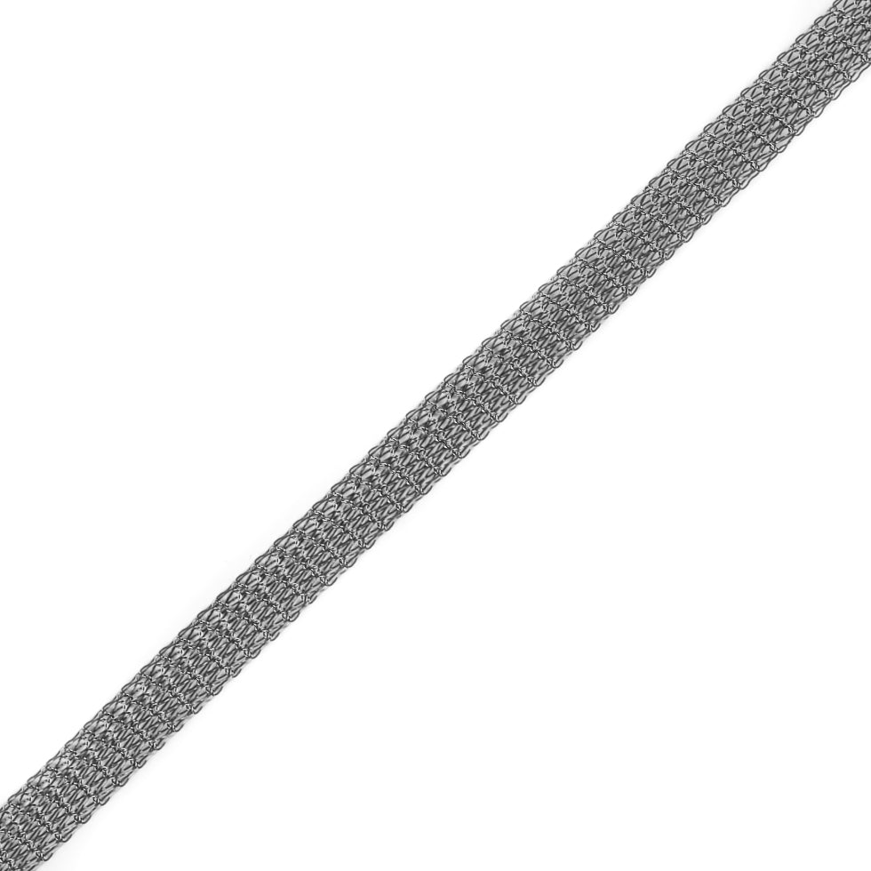 Pewter Knit Metal Trim - 0.375"