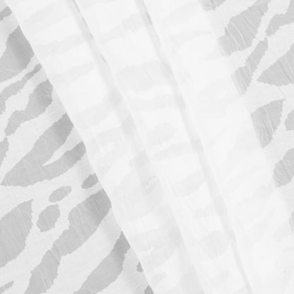 White Polyester Zebra Burnout Folded