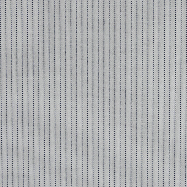 White/Black Pinstripes Cotton Shirting