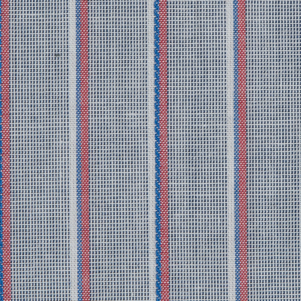 Gray Shadow Striped Cotton Shirting - Detail