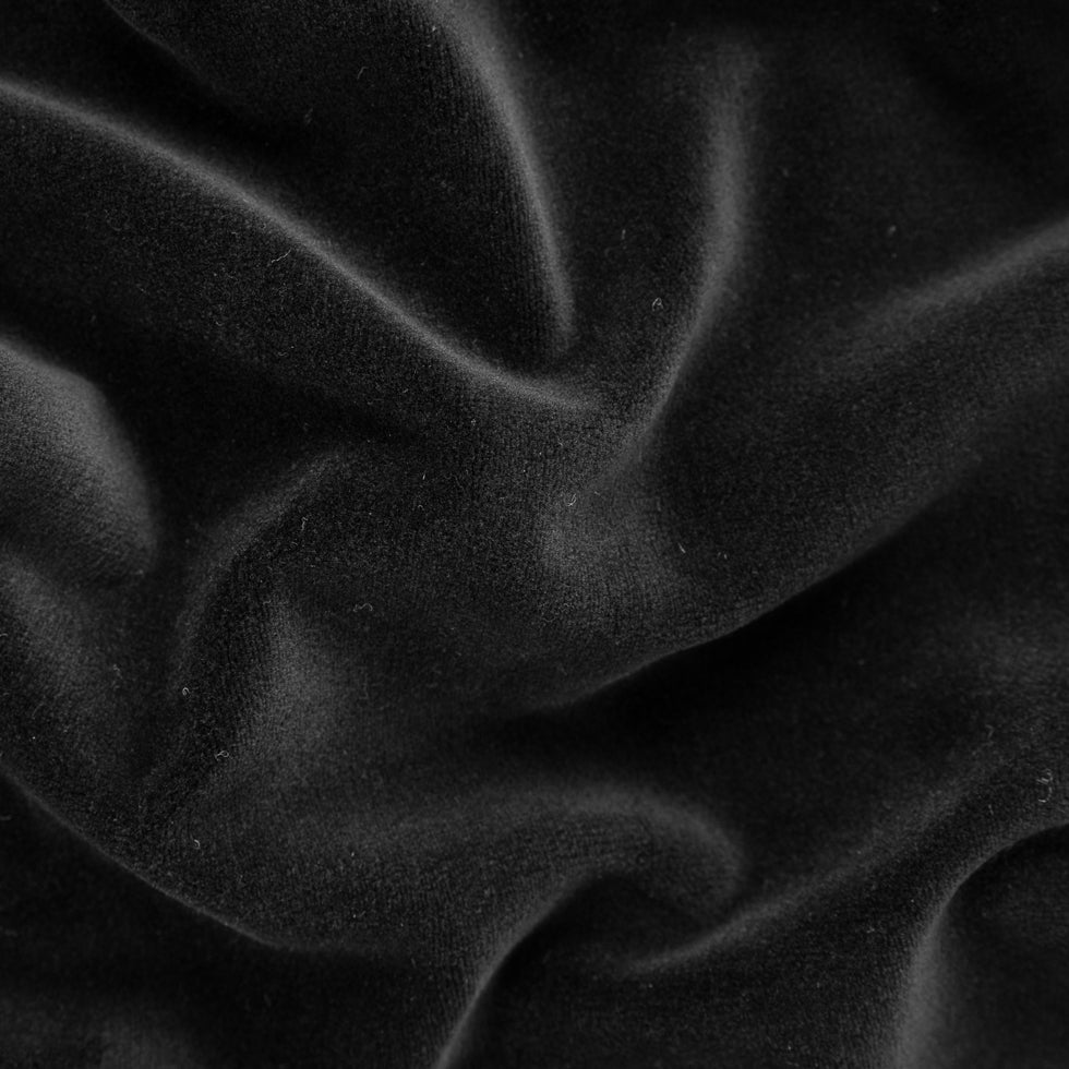 Black Rayon Stretch Velour