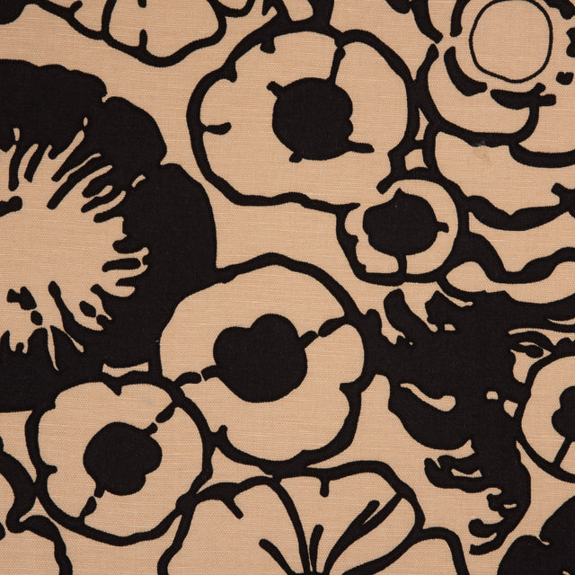 Marzipan/Black Floral Printed Woven