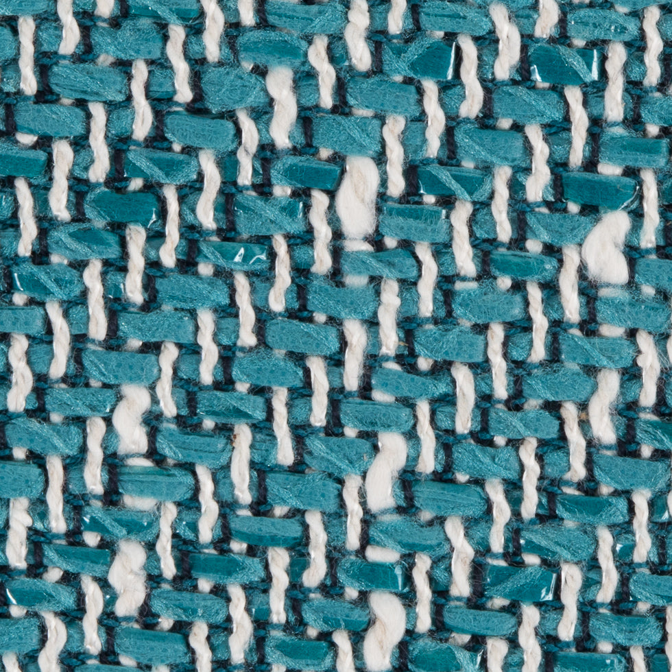 Baltic/White/Navy Blended Cotton Woven Detail