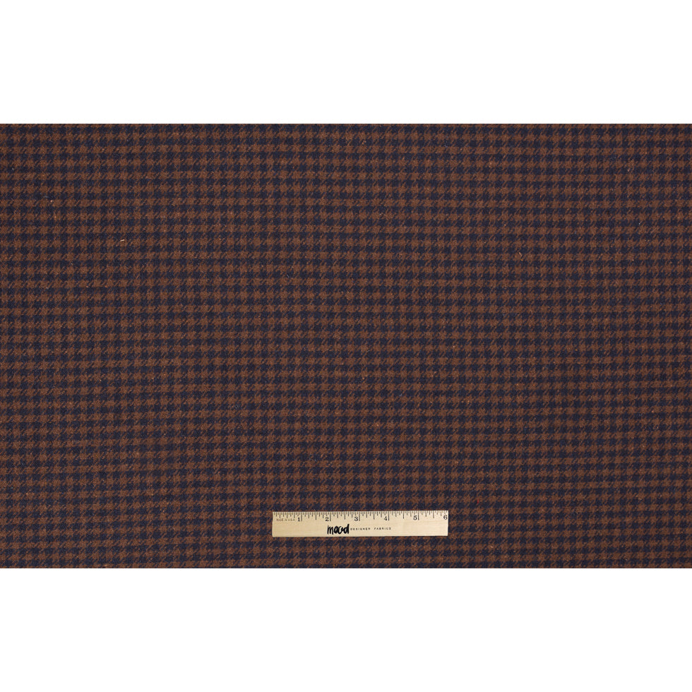 Brown/Navy Shepherd's Check Heavy Wool Suiting Full
