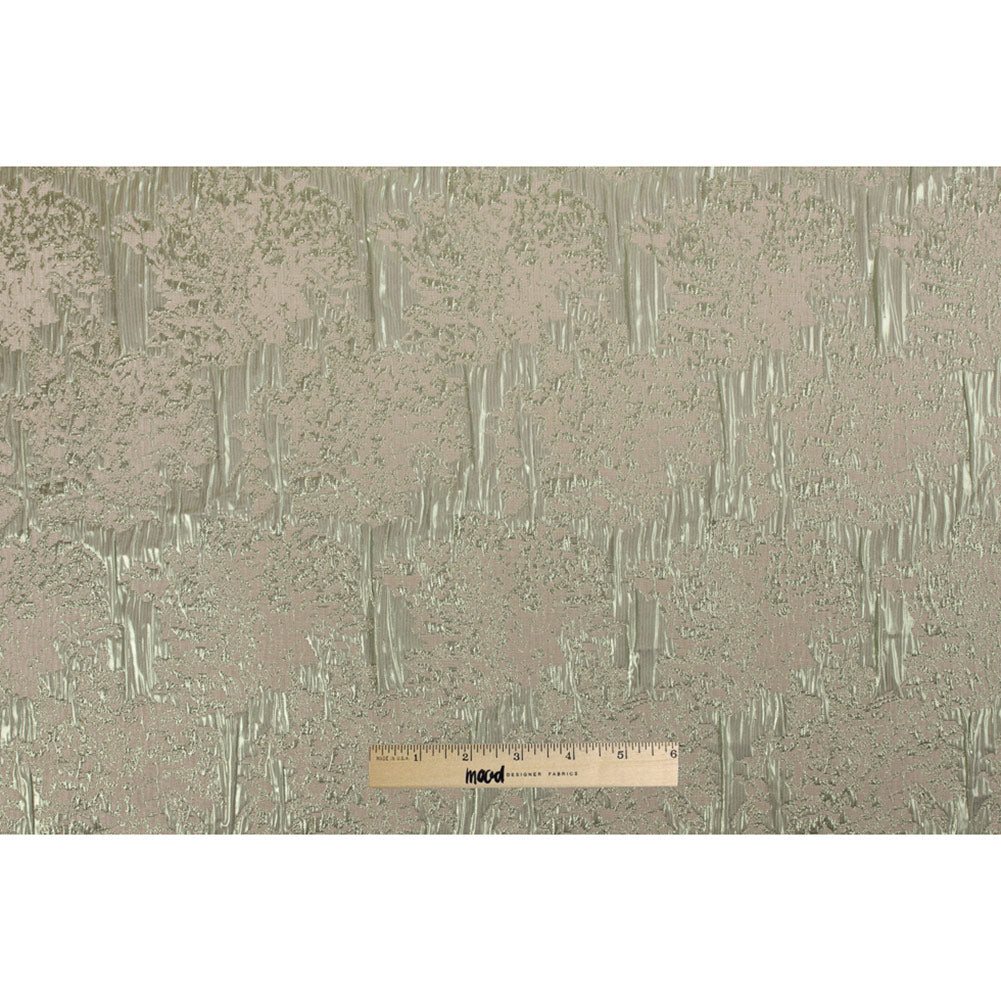 Metallic Green/Ivory Abstract Brocade - Full