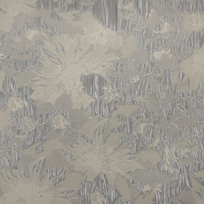 Metallic Silver/Ivory Floral Jacquard