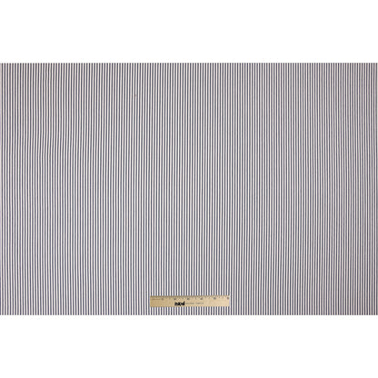 White/Navy Chalk Striped Stretch Cotton Woven Folded