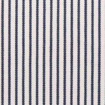 White/Navy Chalk Striped Stretch Cotton Woven Full