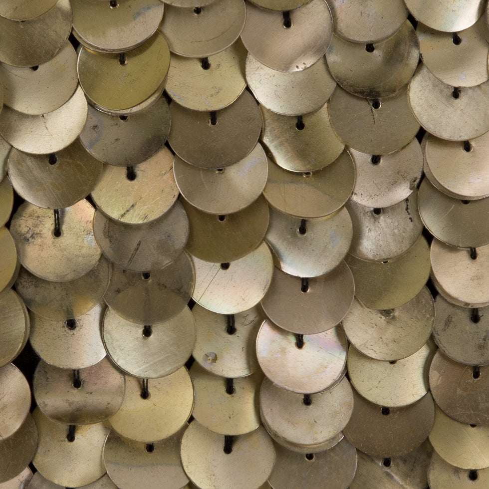 Phillip Lim Gold Large Circle Sequins on Black Georgette - Detail
