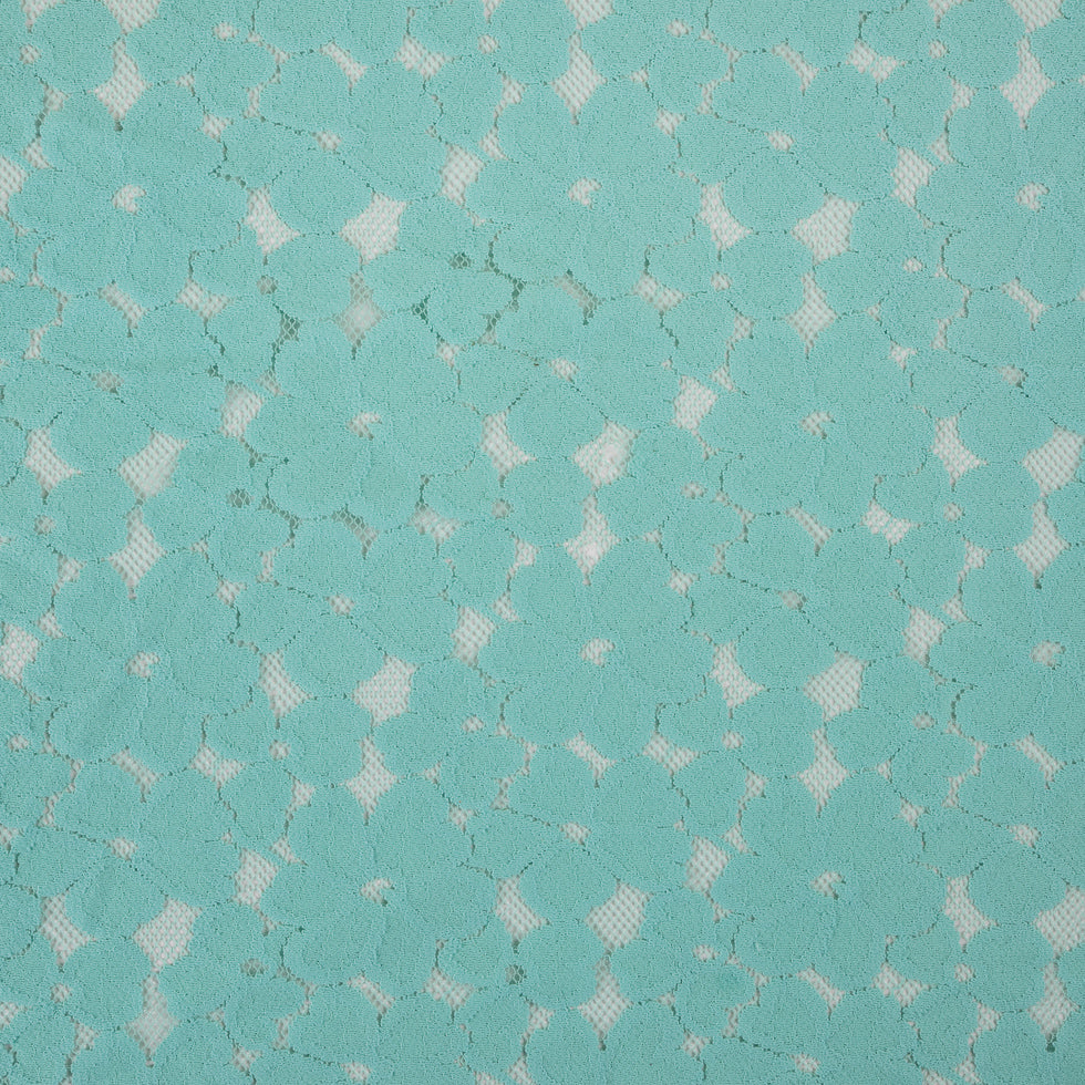 Mint Green Floral Lace w/ Netting
