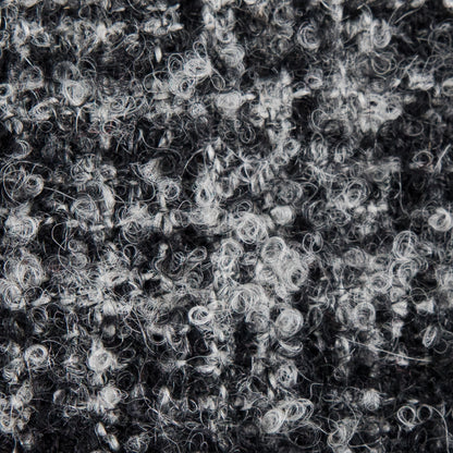 Black/White Stiff Boucled Wool Double Cloth Detail