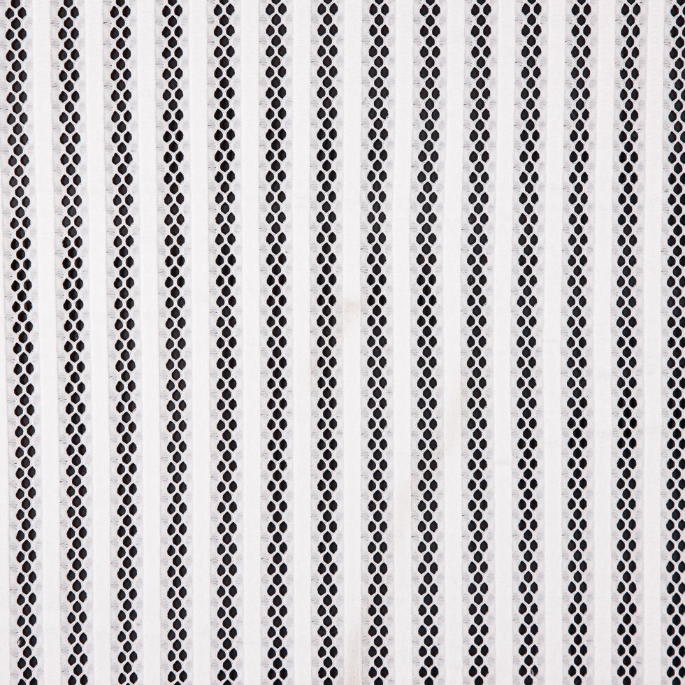 Ecru Ribbed Knit/Novelty Netting