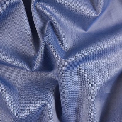 Navy/White Pinpoint Twill Mercerized Cotton Shirting