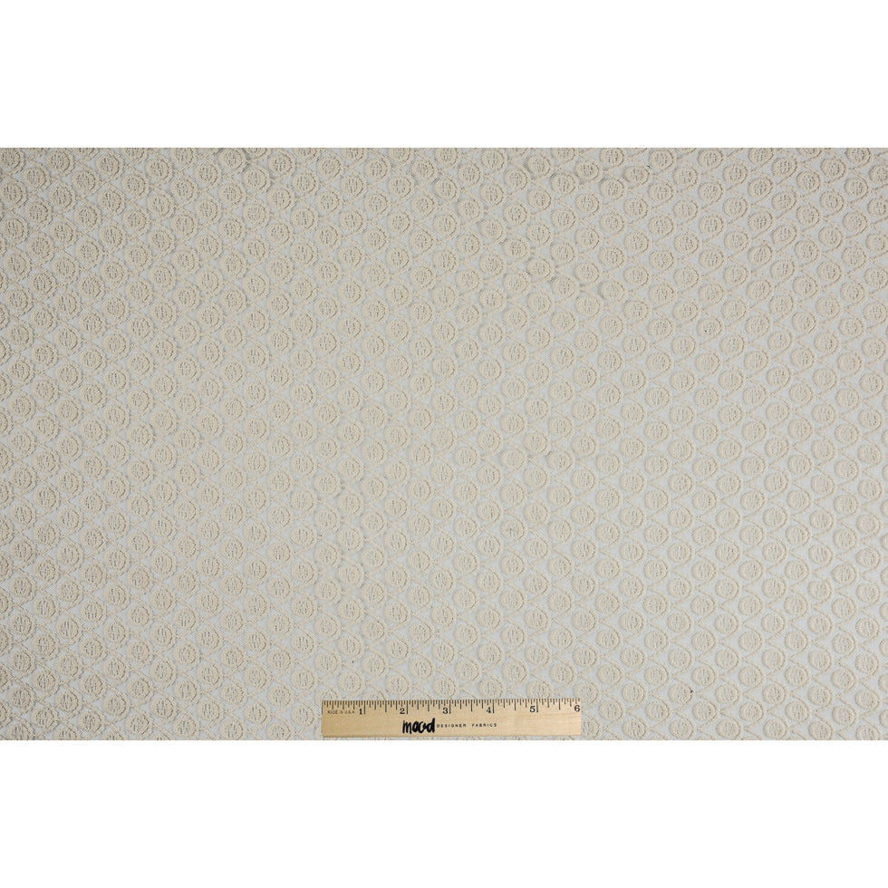 Famous NYC Designer Off-White Scalloped Lace on Netting Folded