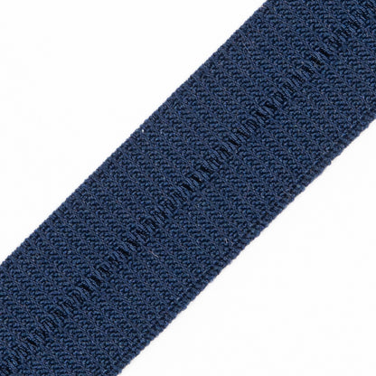 Navy Stretch Fold Over Grosgrain - 0.625 - Detail