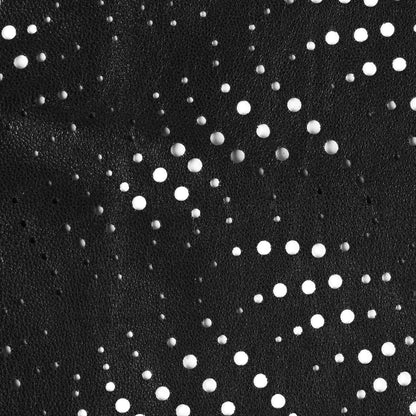 Medium Black Abstract Perforated Lamb Leather Full