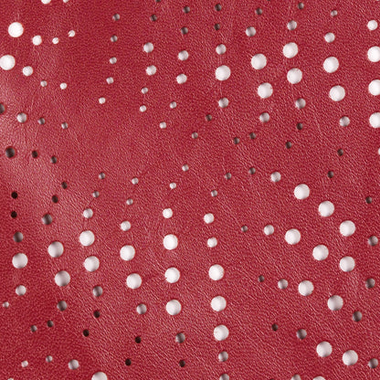 Small Brick Red Abstract Perforated Lamb Leather - Full